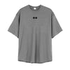 Men Running T-Shirts Sports Half Sleeve T Shirt Summer Oversized Dropped Shoulders Mesh Loose O Neck Fitness Gym Clothing