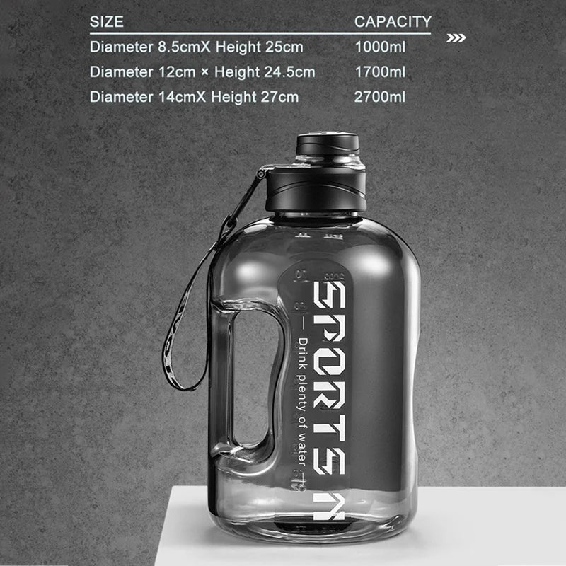 Hiking and Fitness Super Large Capacity Accurate Calibration Water Bottle Food Grade Plastic Material Scientific Drinking